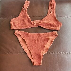 Skatie Rust Knit Bikini Set